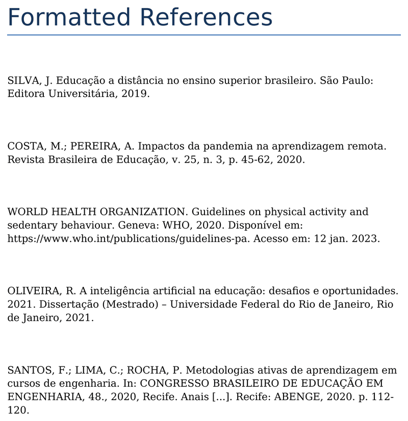 Reference Formatter